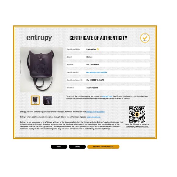 Authentic HERMES Purple Epsom Mini Evelyne TPM Crossbody Bag - Picture 15 of 15